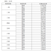 洛陽市調整部分優(yōu)撫對象等人員撫恤和生活補助標準