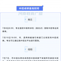 河南：多地中考成績查詢時間確定！