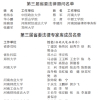 中共河南省委辦公廳 關(guān)于聘任第三屆省委法律顧問、法律專家?guī)斐蓡T和法律咨詢機(jī)構(gòu)的通知